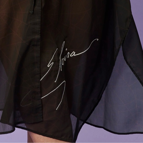 Elvira Mistress of The Dark Spiderweb Embroidered Caftan Swimsuit Coverup NWT - Picture 3 of 3